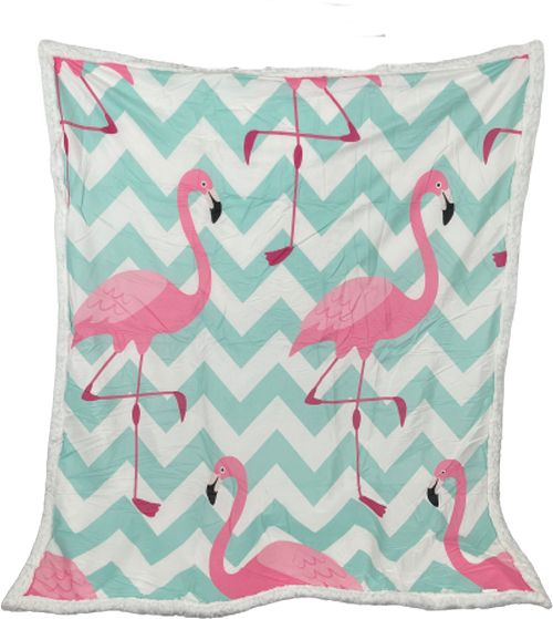 Plush Filt Pläd Flamingo
