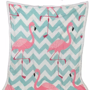 Plush Filt Pläd Flamingo