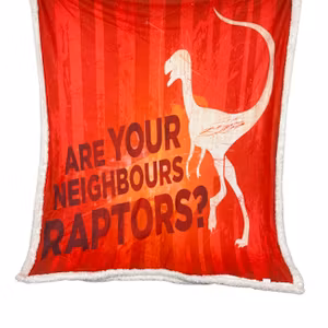 Plush Filt Pläd Dinosaurie Raptors