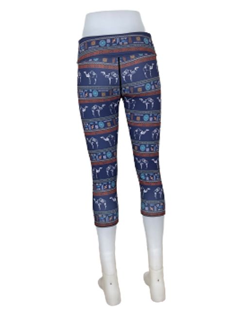 Mönstrade Paisley Capri Leggings Medium