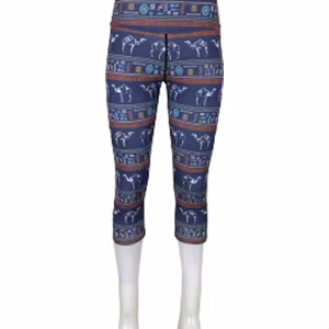 Mönstrade Paisley Capri Leggings Medium