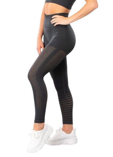 Mörkgrå Seamless Tights Mesh
