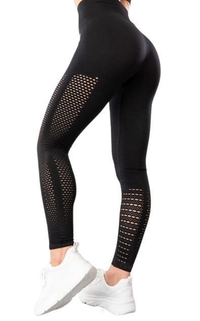Svarta Seamless Tights Mesh