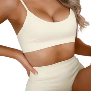 Vit Seamless Sport-BH Träningstopp