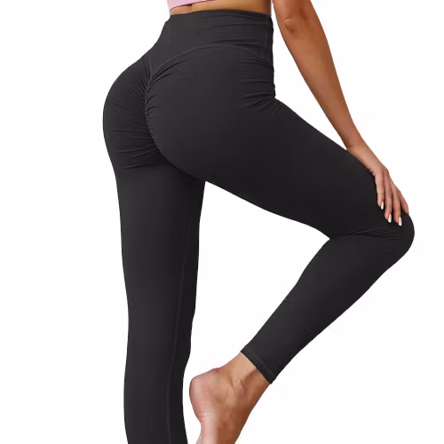Svarta Seamless Tights Leggings