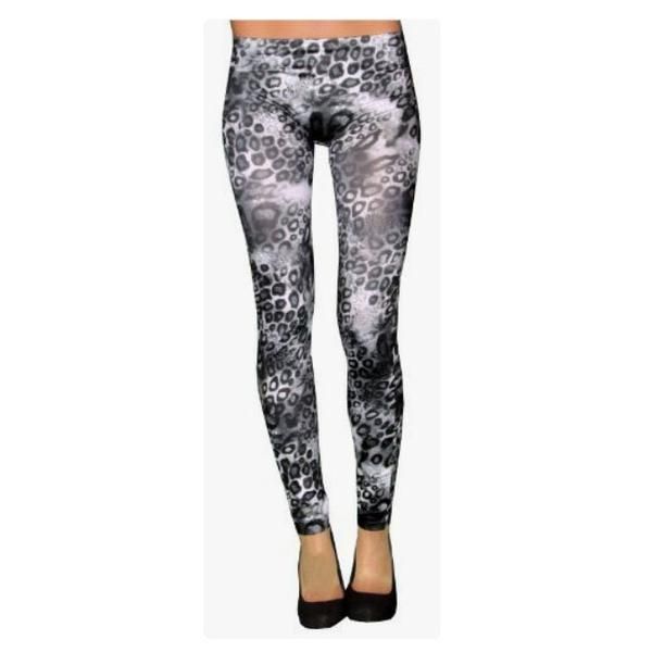 Grey Leopard Spot Leggings
