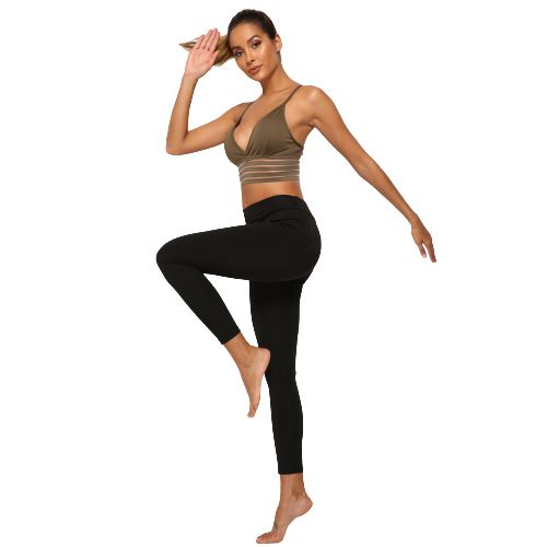 Svarta Leggings med 2 Fickor