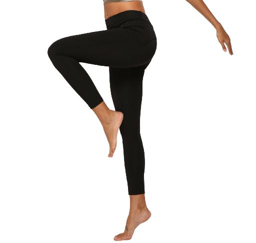 Svarta Leggings med 2 Fickor