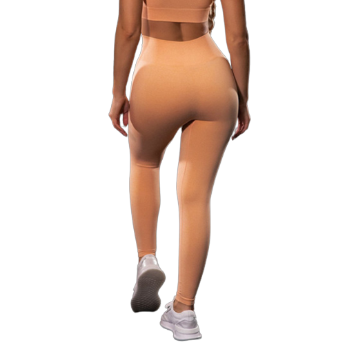 Orange Leggings med hög midja