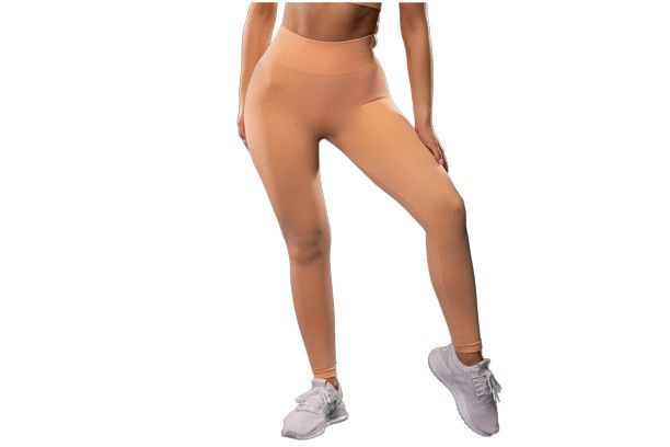 Orange Leggings med hög midja