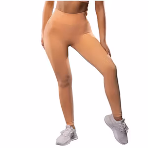 Orange Leggings med hög midja