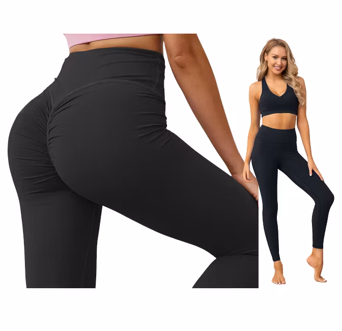 Sport-BH och Leggings 2-dels Set Svart