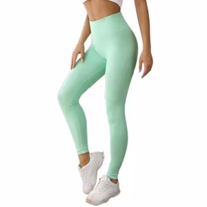 Grön Leggings med hög midja
