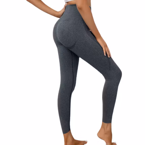 Mörkgråa Tights Seamless Hög midja  Leggings