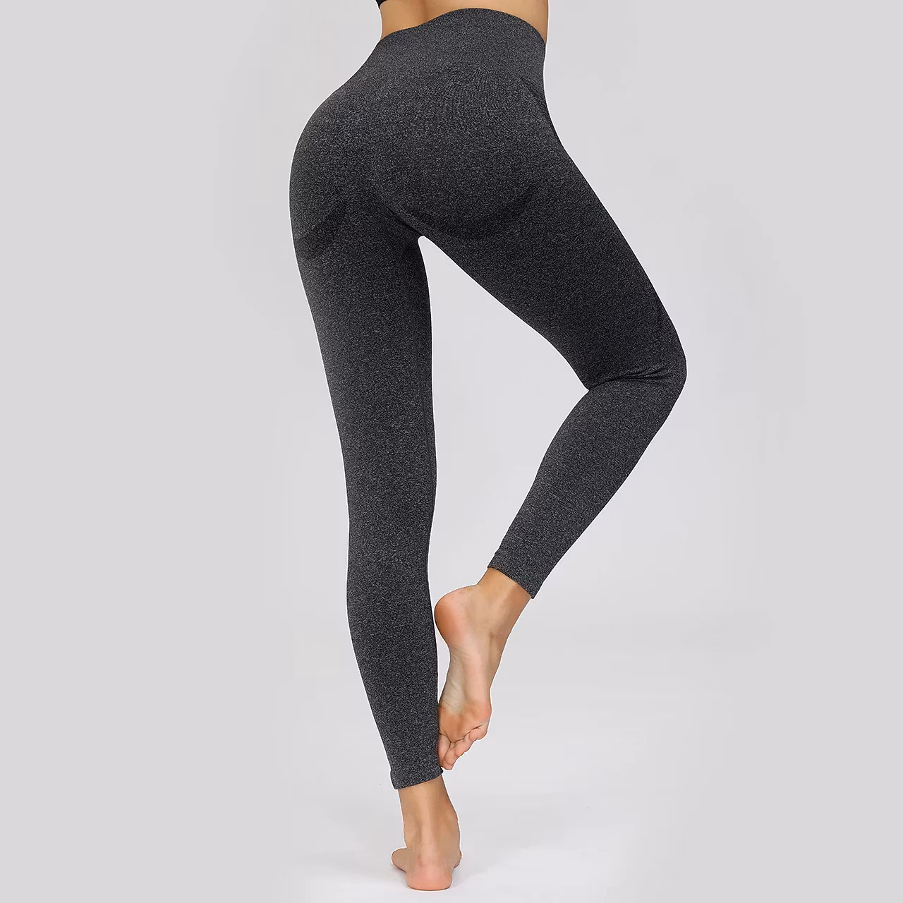Mörkgråa Tights Seamless Hög midja  Leggings