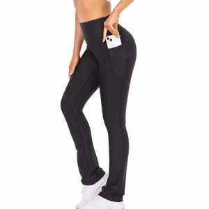 Svarta Leggings Med 2 Fickor