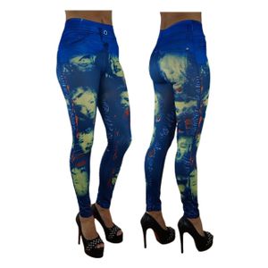 Marilyn Monroe Leggings Blå och Svart
