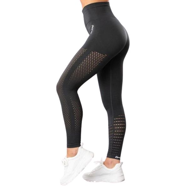 Gymshout Mörkgrå Seamless Tights Leggings Mesh