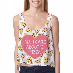 Allt jag bryr om är Pizza Crop Topp