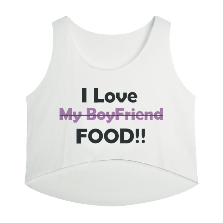 I Love Food Crop Topp