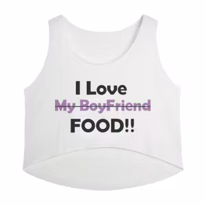 I Love Food Crop Topp