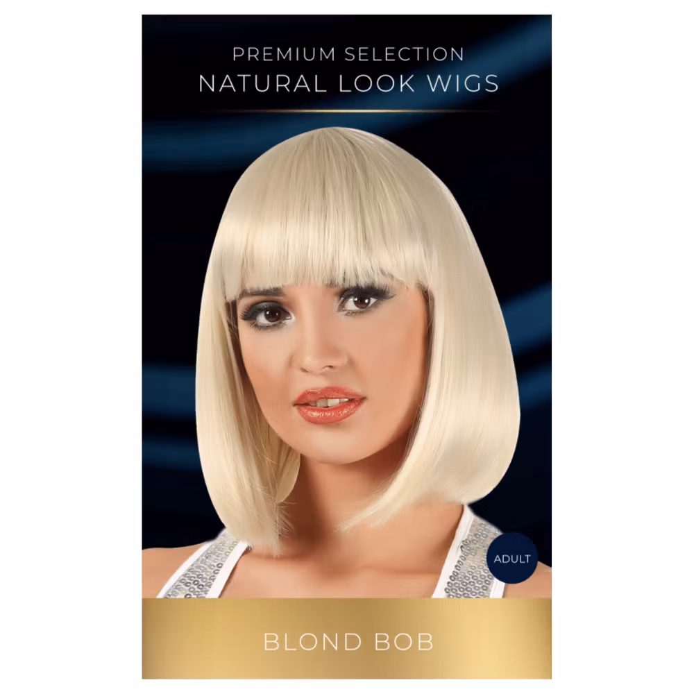 Naturlig Bob Blond Kort Peruk
