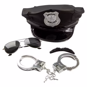 Polis set vuxen Halloween Maskerad