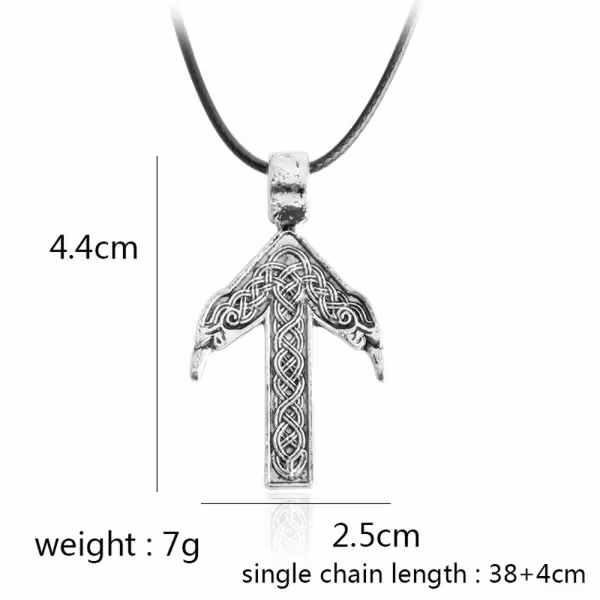 Halsband Wolf Rune Amulet Hänge Norse Vikings Myth