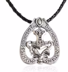 Halsband med drakhammare och Tors Mjölner - Nordiska vikingasmycken