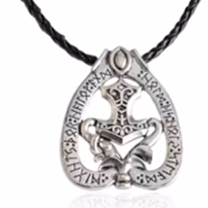 Halsband med drakhammare och Tors Mjölner - Nordiska vikingasmycken