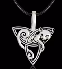 Halsband Keltisk Symbol Räv/Katt Wicca Pagan Mytologi