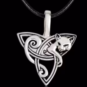 Halsband Keltisk Symbol Räv/Katt Wicca Pagan Mytologi