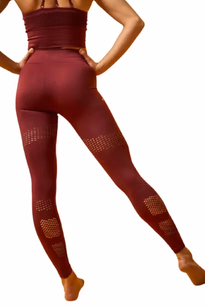 Yogatights Hollow Out Vinröd