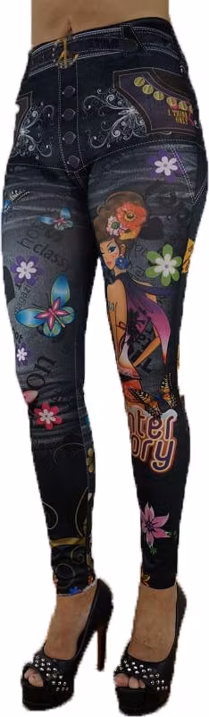 BLACK BUTTERFLY GIRL LEGGINGS Fynd