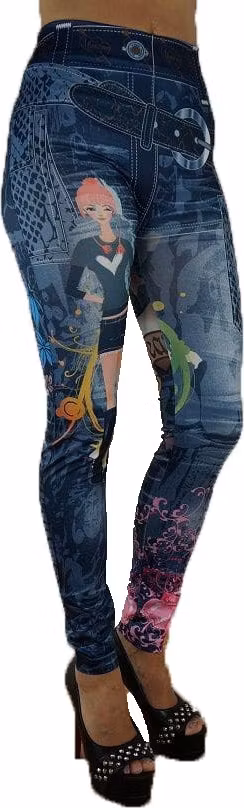 DREAM BLUE JEANS PRINT LEGGINGS