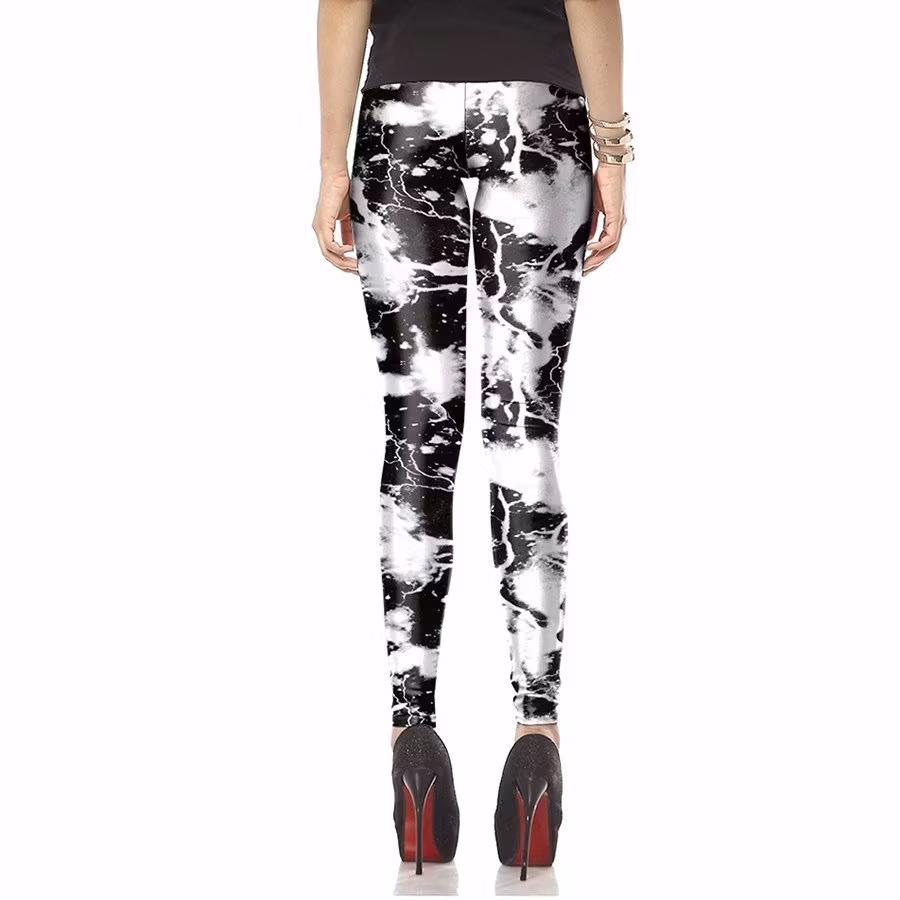 Black White Laser Lightning Leggings