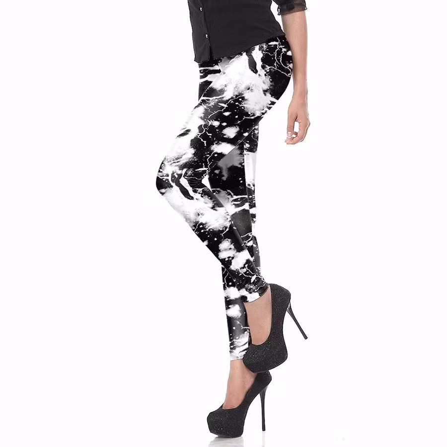 Black White Laser Lightning Leggings