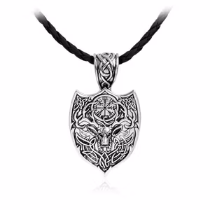 Shield Amulet Vikings Necklace Halsband