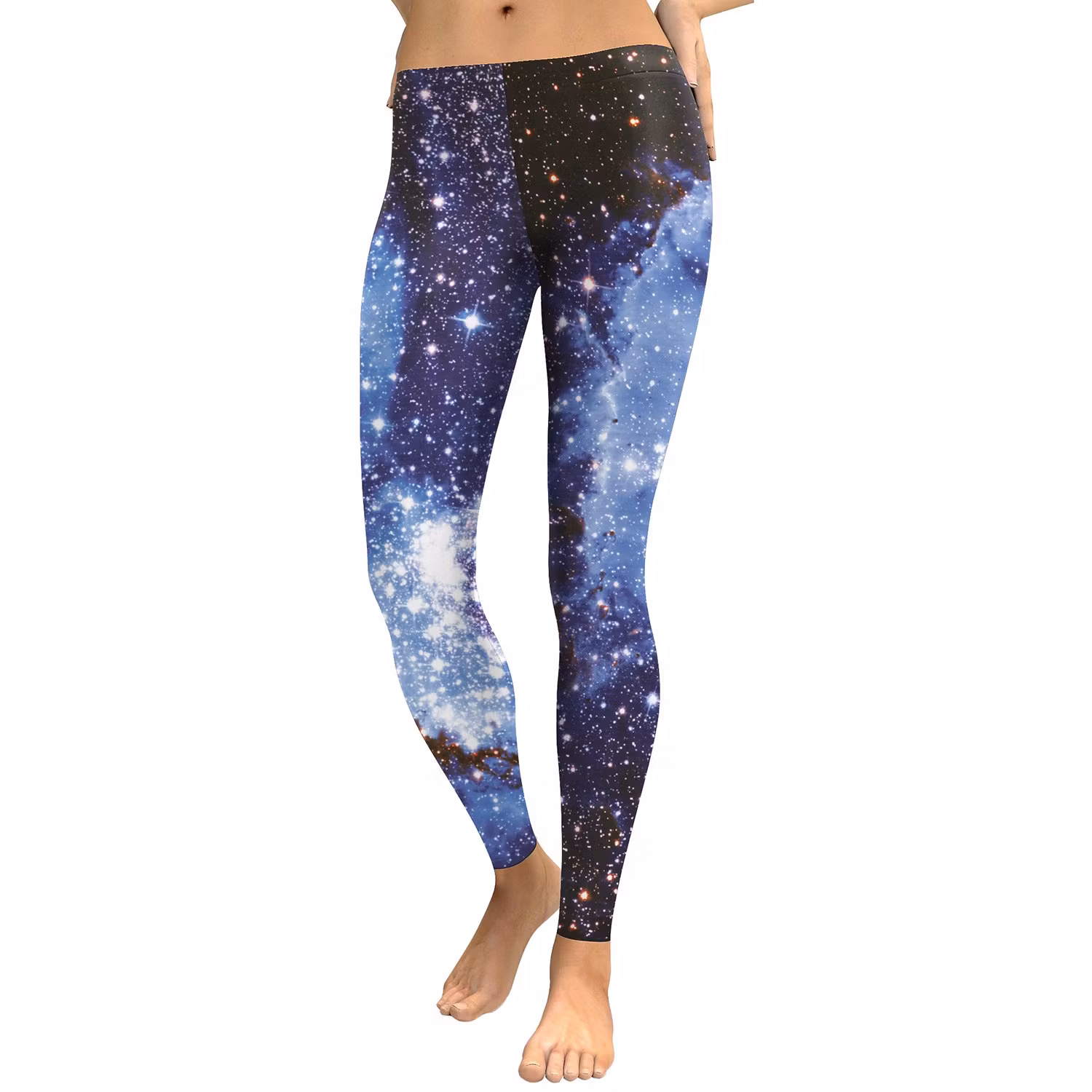 Blå Galaxy Leggings
