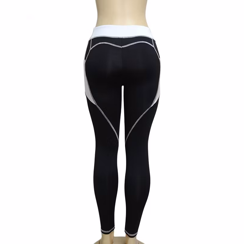 Svart Vit Leggings med mobilficka på sidorna