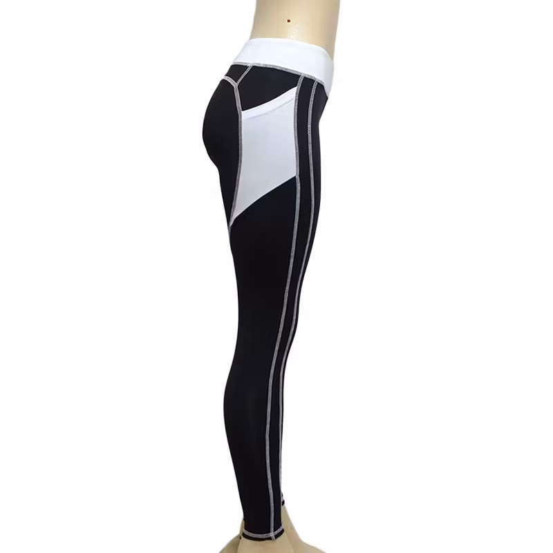 Svart Vit Leggings med mobilficka på sidorna