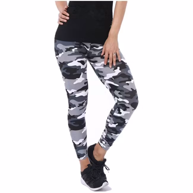 Kamouflage Leggings Grå