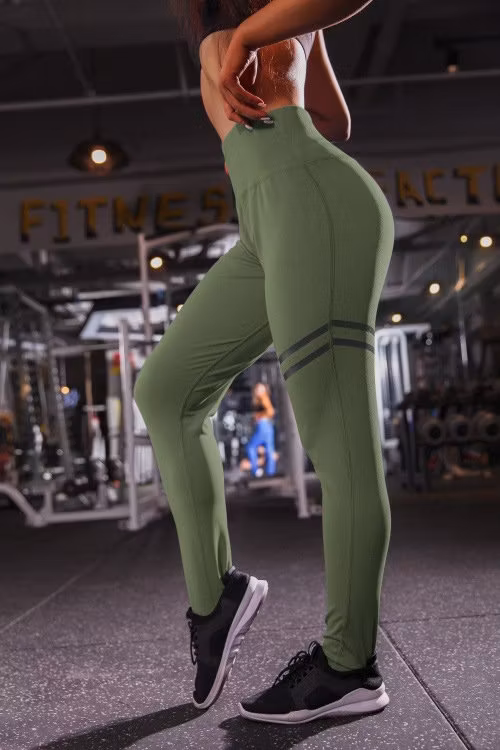 Gröna Leggings med hög midja