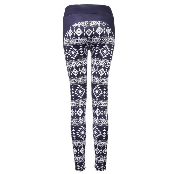 Svarta mönstrade yoga leggings