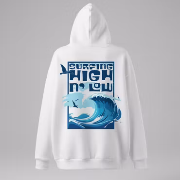 Surfing High&Low Hoodie