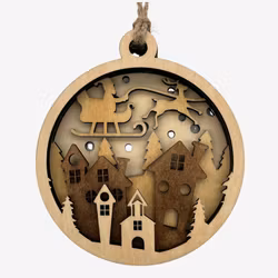 Juleornament "julebyen" 3D