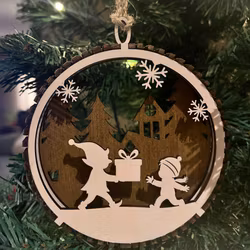 Juleornament "Julebarn"