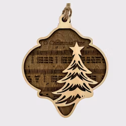 Juleornament mørk "O Christmas Tree"