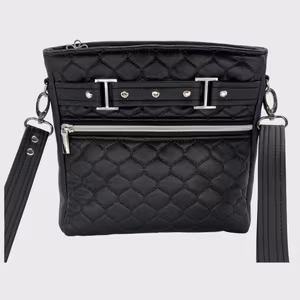 Trekantveska - Svart & sølv