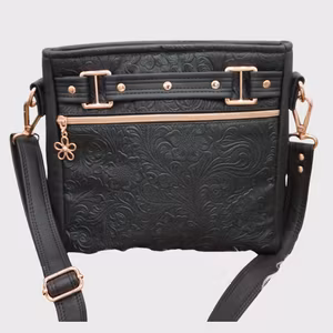 Trekantveska - Svart & Rosegull